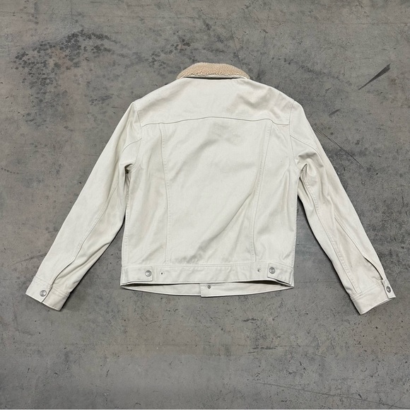 Topshop Topman Black Borg Lined Denim Jacket XL - Picture 9 of 10